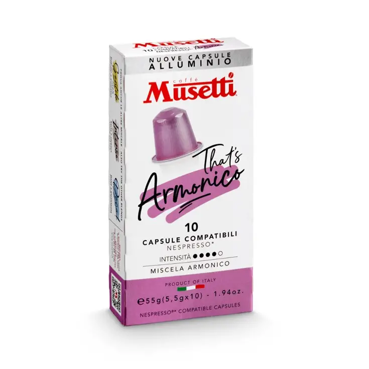armonico capsulas compatibles con nespresso café musetti